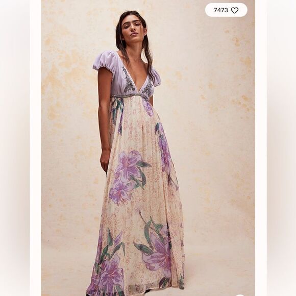 Free People Colette Maxi Dress/ size 10 - Picture 1 of 13